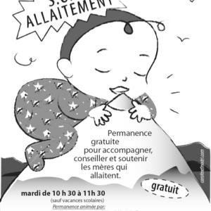 Illustration, Création d'affiche sos allaitements. Cabinet pédiatrique à Carpentras